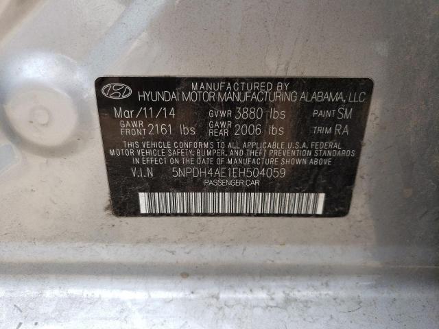 5NPDH4AE1EH504059 | 2014 HYUNDAI ELANTRA SE