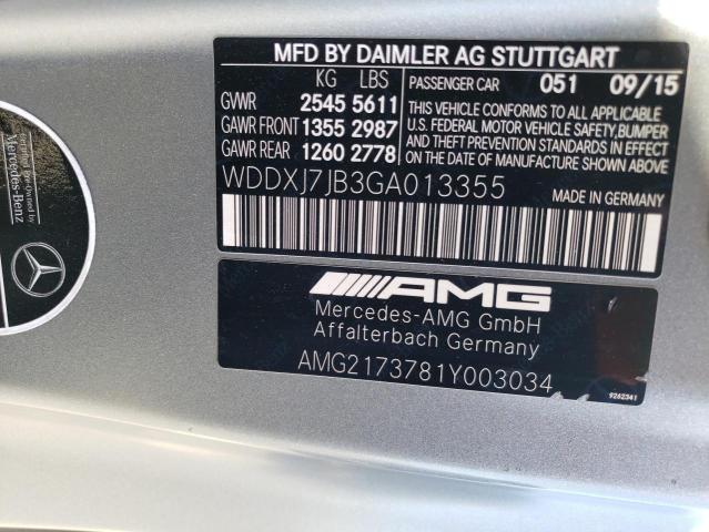 2016 MERCEDES-BENZ S 63 AMG - WDDXJ7JB3GA013355