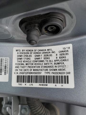 2HGFC2F69KH502207 Honda Civic Lx