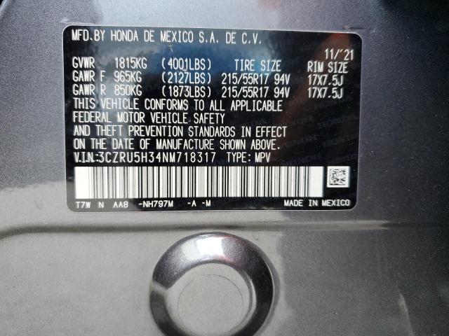 3CZRU5H34NM718317 Honda HR-V LX