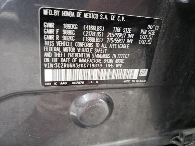 3CZRU6H34KG719919 Honda HR-V LX