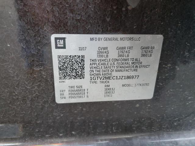 1GTV2MEC1JZ186977 GMC Sierra K1500 Sle