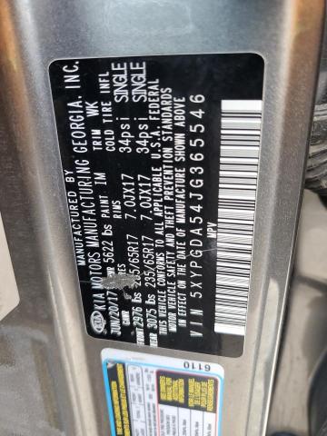 5XYPGDA54JG365546 KIA SORENTO LX