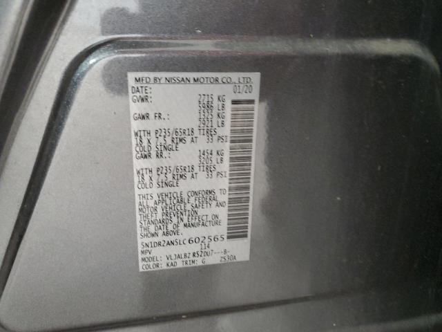 5N1DR2AN5LC602565 Nissan Pathfinder S