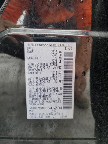 5N1DR2CM0LC646204 Nissan Pathfinder Sl