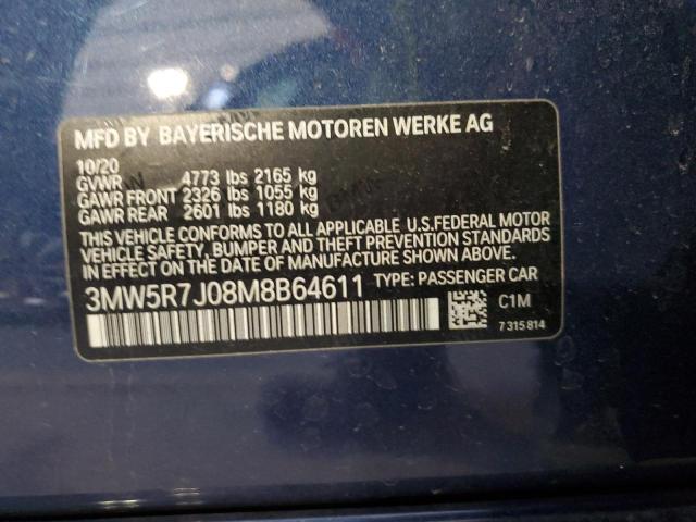 3MW5R7J08M8B64611 BMW 330XI