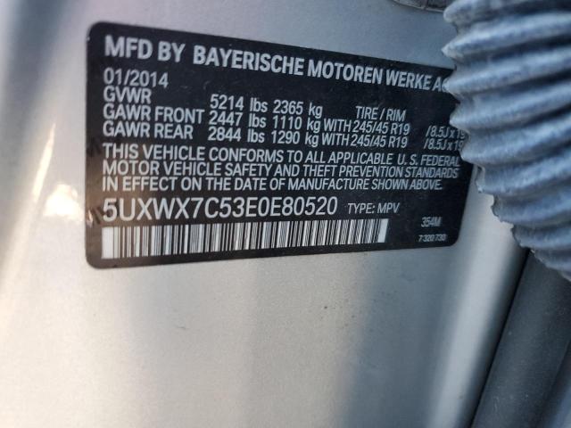 5UXWX7C53E0E80520 2014 BMW X3, photo no. 13