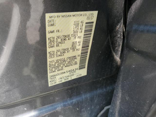 1N6AA1EJ0HN540436 Nissan TITAN S