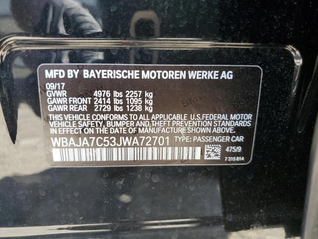 2018 BMW 530 Xi 2.0L(VIN: WBAJA7C53JWA72701