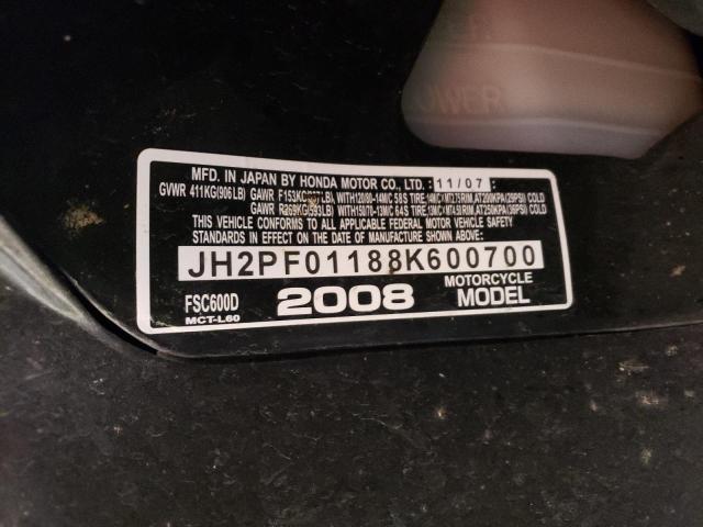 2008 HONDA FSC600 D JH2PF01188K600700