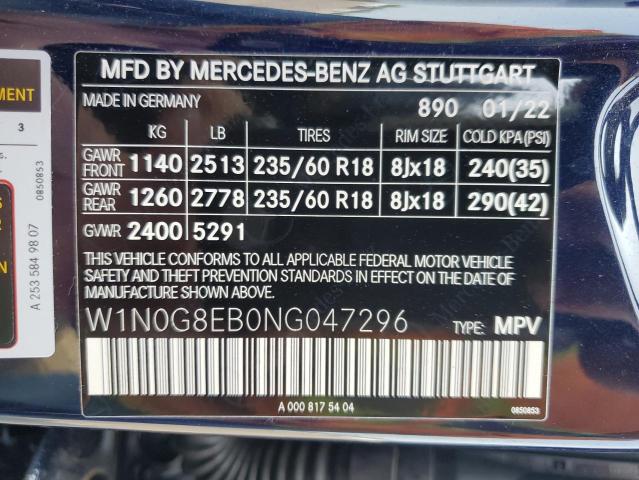 W1N0G8EB0NG047296 Mercedes-Benz Glc 300 4matic