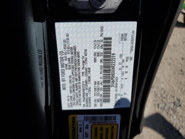 3FA6P0HDXHR222219 Ford FUSION SE