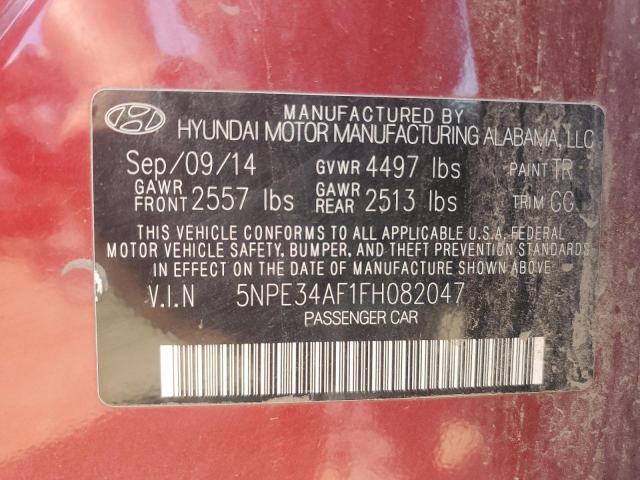 5NPE34AF1FH082047 Hyundai Sonata Sport