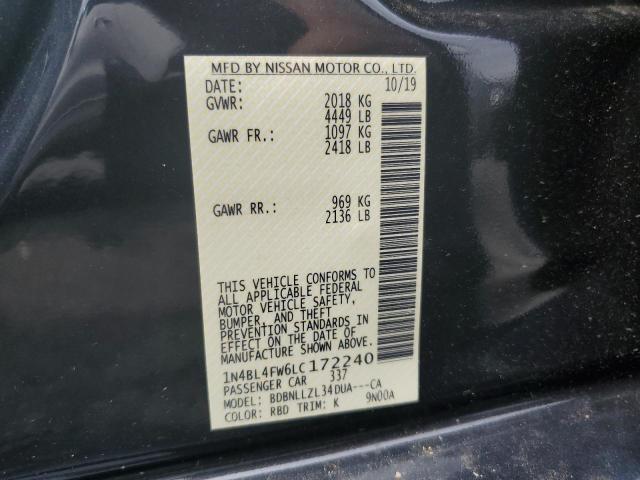 1N4BL4FW6LC172240 Nissan Altima Platinum