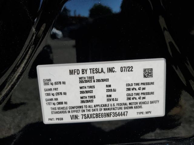 7SAXCBE69NF354447 Tesla MODEL X