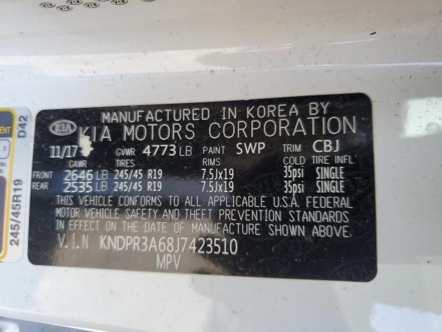 KNDPR3A68J7423510 KIA Sportage Sx