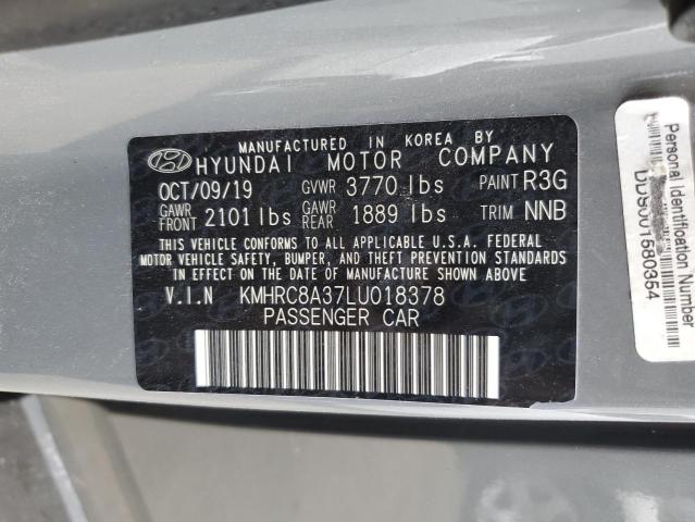 KMHRC8A37LU018378 Hyundai Venue SEL 10