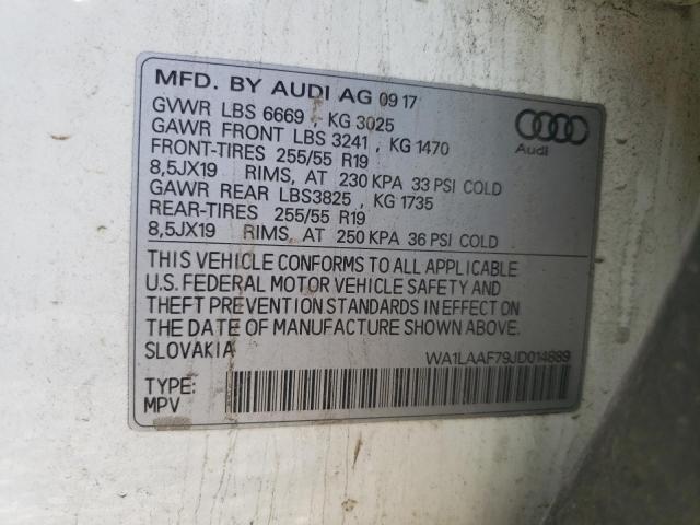 VIN WA1LAAF79JD014889 2018 Audi Q7, Premium Plus no.13