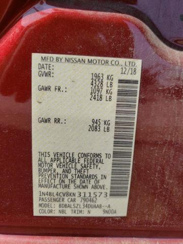 1N4BL4CV8KN311573 Nissan ALTIMA SR