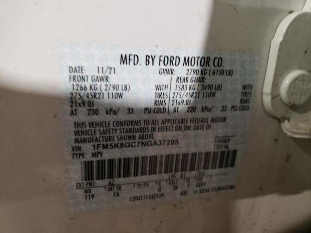 1FM5K8GC7NGA37295 Ford Explorer St