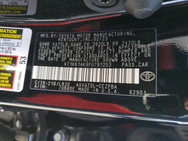 4T1K61AK9PU791253 Toyota Camry XSE 12