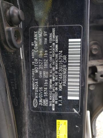KMHCT4AE3GU167974 Hyundai ACCENT SE