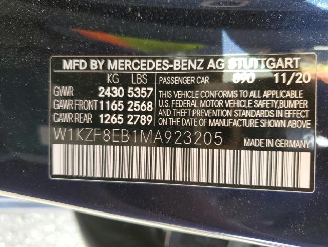 W1KZF8EB1MA923205 2021 MERCEDES-BENZ E-CLASS, photo no. 12