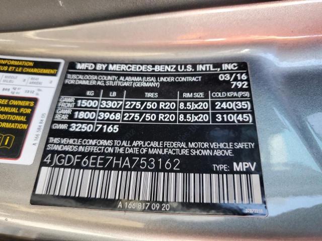 4JGDF6EE7HA753162 Mercedes-Benz Gls 450 4matic