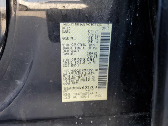 5N1AA0NDXFN601209 Nissan ARMADA SV