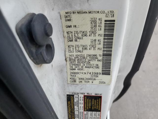 1N6BD0CT4JN743989 Nissan FRONTIER S