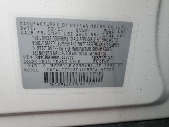 3N1CP5DV9ML477727 Nissan KICKS SR