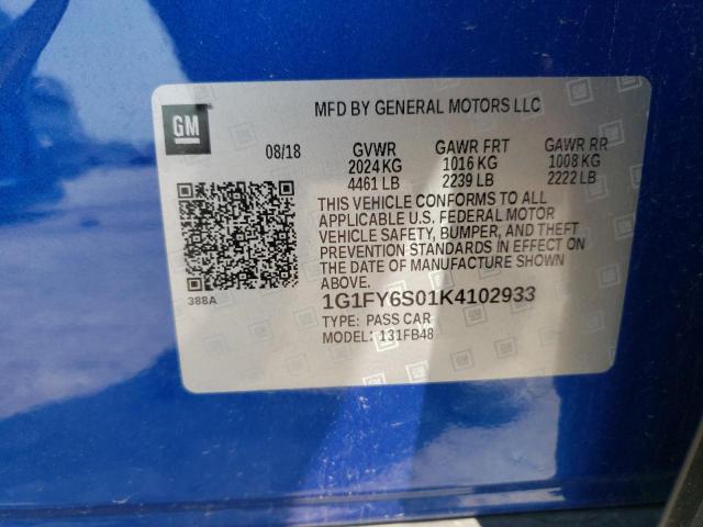 1G1FY6S01K4102933 Chevrolet Bolt EV LT 10