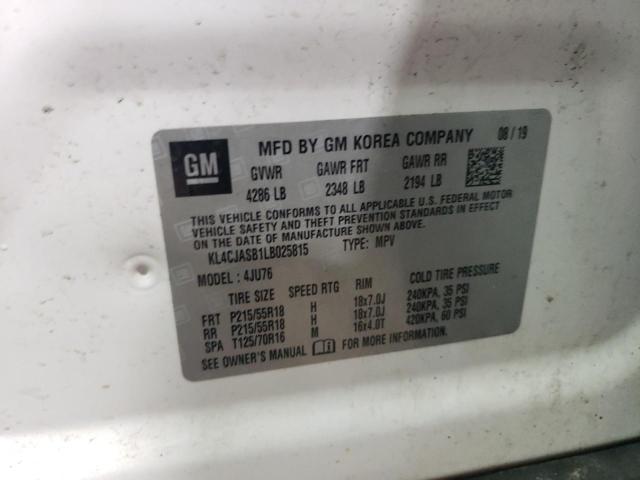 KL4CJASB1LB025815 2020 BUICK ENCORE, photo no. 13