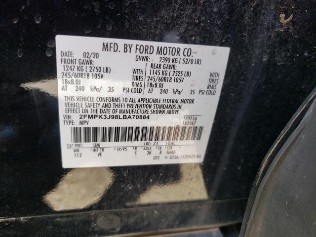 2FMPK3J98LBA70884 Ford EDGE SEL