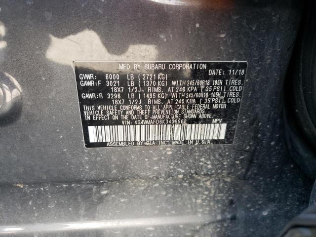 4S4WMAFD6K3438968 Subaru Ascent Premium