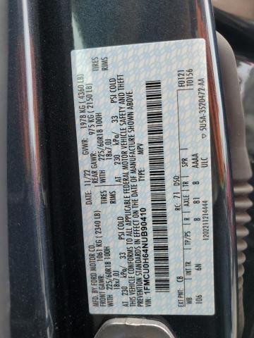1FMCU0H64NUB90410 Ford ESCAPE SEL