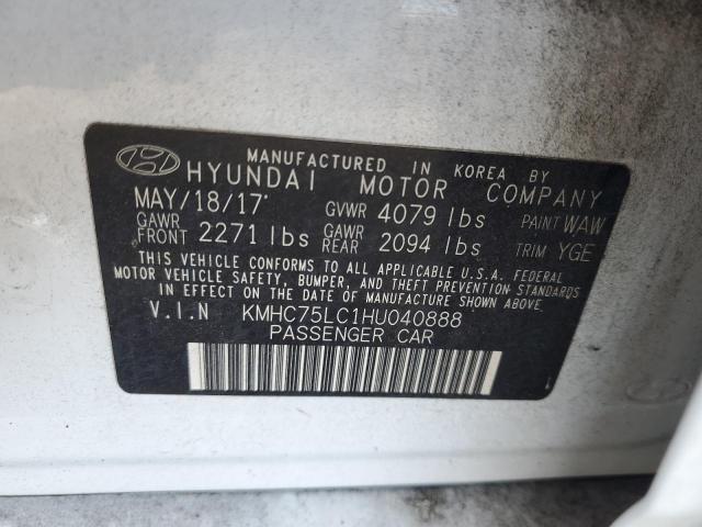 2017 HYUNDAI IONIQ SEL - KMHC75LC1HU040888