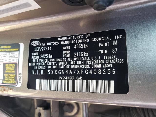 5XXGN4A7XFG408256 KIA OPTIMA EX
