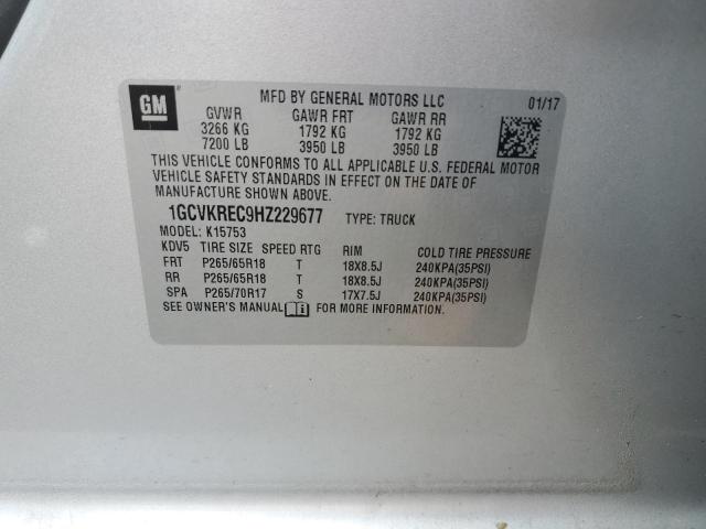 2017 CHEVROLET SILVRK1500 - 1GCVKREC9HZ229677