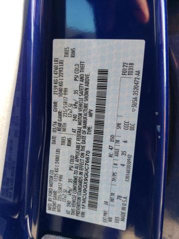 1FMCU9GX9GUC76670 Ford ESCAPE SE
