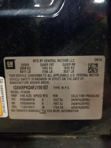 1GKKRPKD4FJ156167 GMC ACADIA SLE