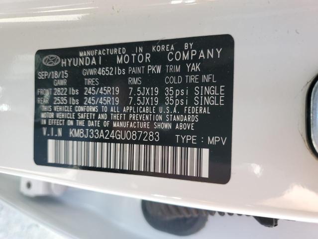 KM8J33A24GU087283 Hyundai Tucson Limited