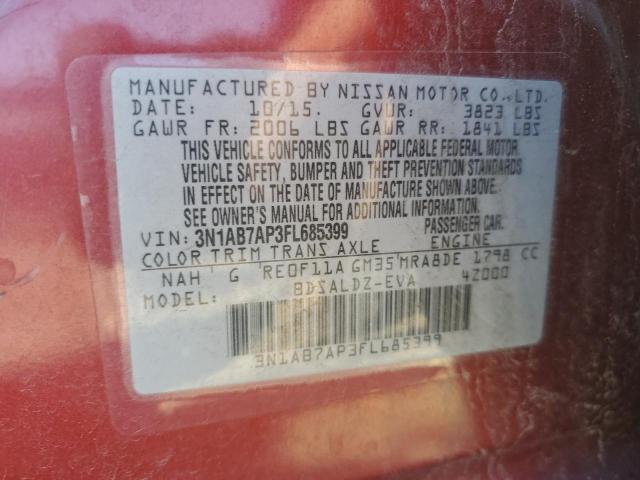 3N1AB7AP3FL685399 Nissan SENTRA S