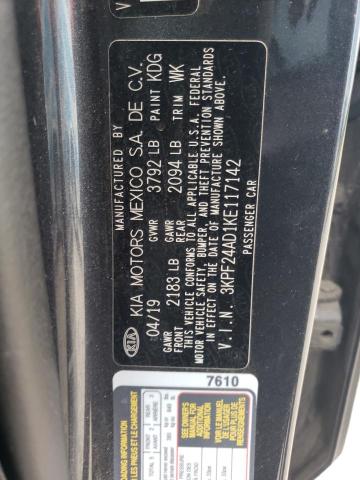 3KPF24AD1KE117142 KIA FORTE FE