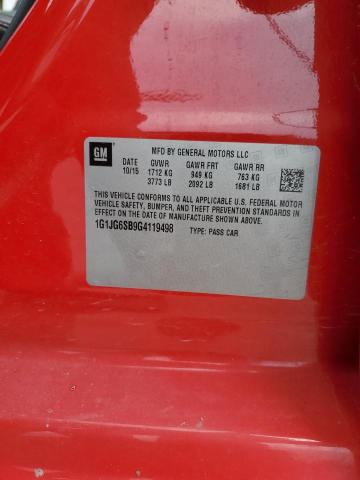 2016 CHEVROLET SONIC RS - 1G1JG6SB9G4119498