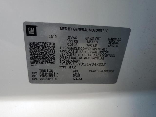 1GKS1CKJ5KR347212 GMC YUKON DENALI
