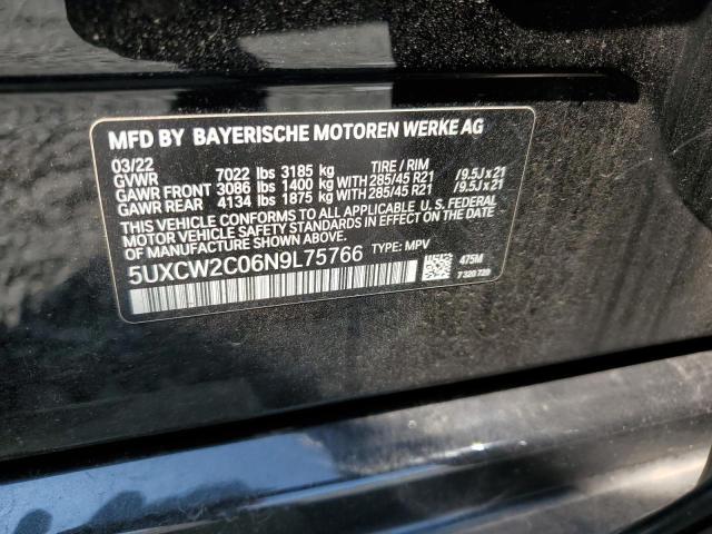 VIN 5UXCW2C06N9L75766 2022 BMW X7, Xdrive40I no.14