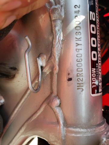 2000 HONDA XR650 L JH2RD0609YK800242