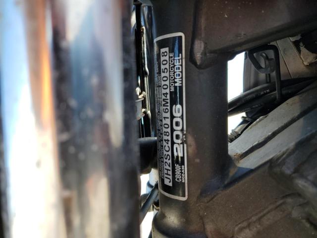 2006 HONDA CB900 F JH2SC48016M400508