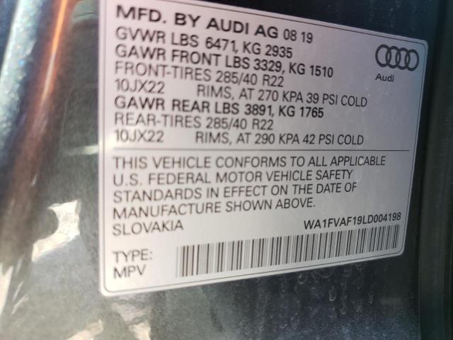2020 AUDI Q8 PRESTIG WA1FVAF19LD004198
